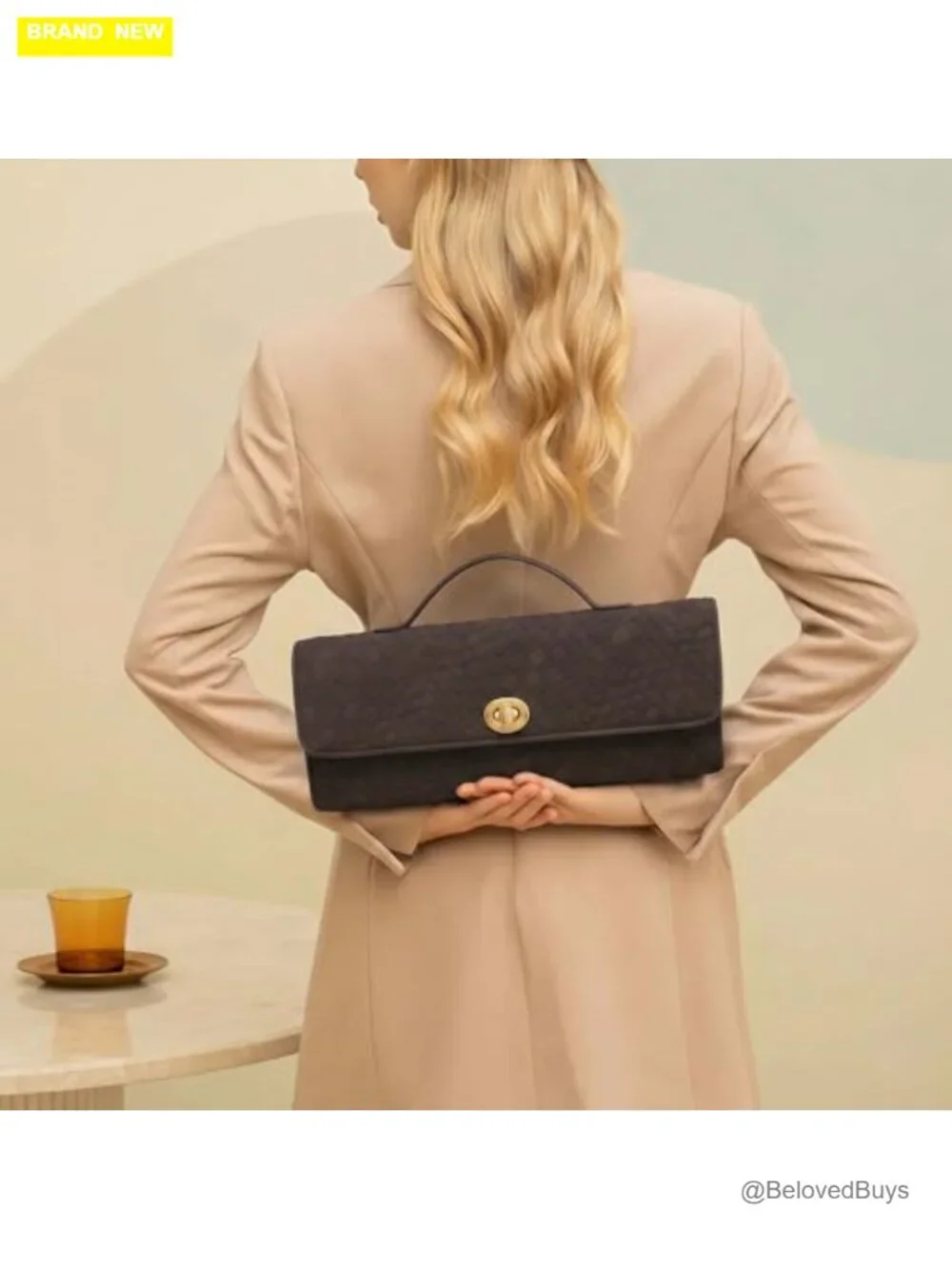 Woven Hobo Satchel - Soft Faux Suede Evening Handbag Crossbody Clutch Purse